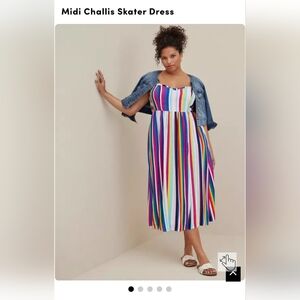 🌈Torrid🌈 Multicolor Striped Pride Dress Size 1